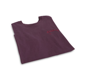 Passarella 'Embroidered Logo’ T-shirts / Burgundy - PASSARELLA DEATH SQUAD