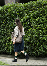 Load image into Gallery viewer, Double Face Crew Socks - Silk & Cotton / Olive & Dark Khaki - ROTOTO