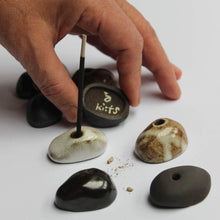 Load image into Gallery viewer, Incense Holder Koishi / Tanba (Dark Brown) - (ki:ts) x Kaoru Pottery