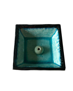Incense Holder with Plate / Ocean Blue - KUNJUDO
