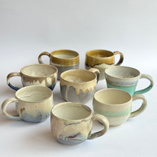 Load image into Gallery viewer, Hand Made Mug Cup / Col.05 Turquoise & White Mix - Tomomi Kamoshita