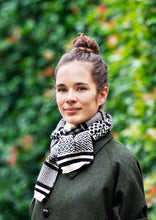 Load image into Gallery viewer, Multi Jacquard Sockstole Scarf / Ivory & Black - ROTOTO