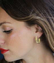 Load image into Gallery viewer, Classic Ondulée Hoops /  18ct gold vermeil - OLIVIA TAYLOR