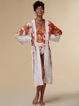 Load image into Gallery viewer, alice - white / silk kimono robe - KAYLL