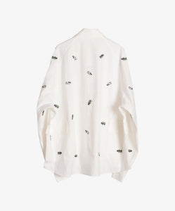 Big Pocket Overshirt Safari / White  - Sillage