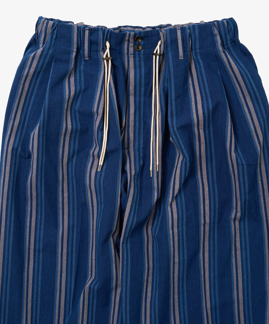 Bingo Kasuri Circular Pants / Dead Stock Navy Stripe - Sillage