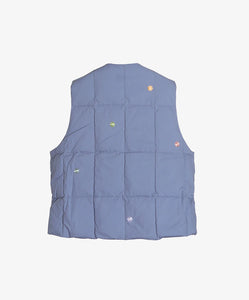 Gilet in Recycled Down / Blue - Sillage