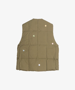 Gilet in Recycled Down / Olive - Sillage