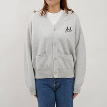 Load image into Gallery viewer, Embroidery Logo Cardigan_gray_03