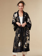 Load image into Gallery viewer, alison - black / silk kimono robe - KAYLL