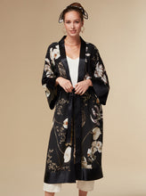 Load image into Gallery viewer, alison - black / silk kimono robe - KAYLL