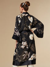 Load image into Gallery viewer, alison - black / silk kimono robe - KAYLL