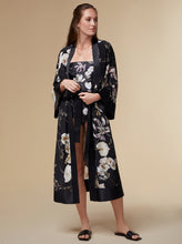 Load image into Gallery viewer, alison - black / silk kimono robe - KAYLL