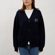 Load image into Gallery viewer, Embroidery Logo Cardigan_navy_03