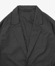 Load image into Gallery viewer, veste two button anthracite twill_black_zoom