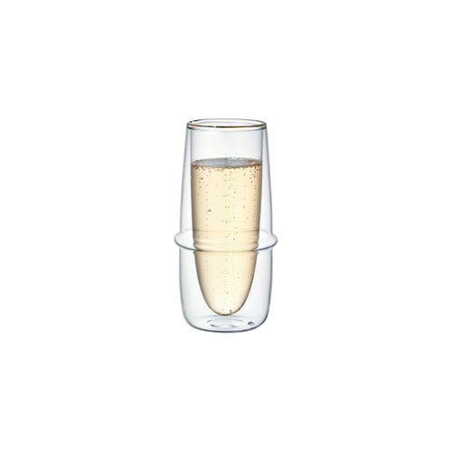 KRONOS double wall champagne glass 160ml - KINTO