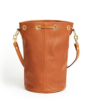 Load image into Gallery viewer, Drawstring Bag with 2 Way Shoulder Strap - L / Whisky - (ki:ts)