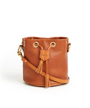 Load image into Gallery viewer, Drawstring Bag with 2 Way Shoulder Strap - S / Whisky - (ki:ts)