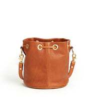 Load image into Gallery viewer, Drawstring Bag with 2 Way Shoulder Strap - S / Whisky - (ki:ts)