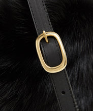 Load image into Gallery viewer, Drawstring Shearling Bag - L / Black Shearling & Black - (ki:ts)