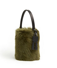 Load image into Gallery viewer, I-O Shearling Bucket - S / Olive Shearling & Black - (ki:ts)