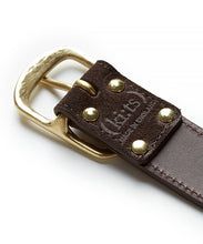 Load image into Gallery viewer, Suede Contrast Belt - 30 / Chocolate &amp; Dark Brown - (ki:ts)