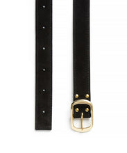 Load image into Gallery viewer, Suede Contrast Belt - 30 / Black & Midnight - (ki:ts)