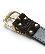 Load image into Gallery viewer, Suede Contrast Belt - 30 / Black & Midnight - (ki:ts)