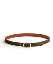 Load image into Gallery viewer, Suede Contrast Belt - 30 / Olive & Tan (ki:ts)