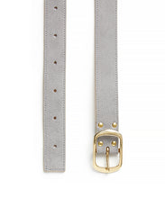 Load image into Gallery viewer, Suede Contrast Belt - 30 / Light Grey &amp; Natural (ki:ts)