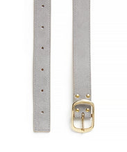 Load image into Gallery viewer, Suede Contrast Belt - 30 / Light Grey & Natural (ki:ts)
