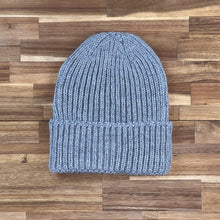 Load image into Gallery viewer, Baby Alpaca Ribbed Beanie / Grey - Yu-ito