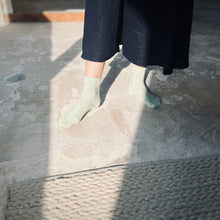 Load image into Gallery viewer, Organic Cotton Five Finger Socks Vegetable Dyeing / Stone - Yu-ito