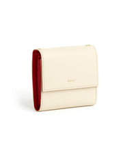 Load image into Gallery viewer, Contrast Wallet / Cafe Latte - Cherry Red - (ki:ts)