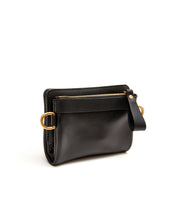 Load image into Gallery viewer, Fold Purse with shoulder strap / Black - (ki:ts)