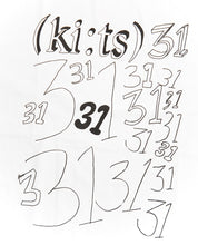 Load image into Gallery viewer, 31 31 31 T-shirt / White - (ki:ts) x Black Score