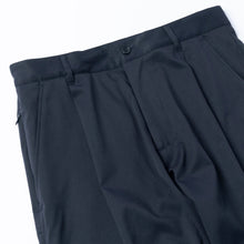 Load image into Gallery viewer, Tapered Cropped Trousers / Dark Navy - (ki:ts) x WWS