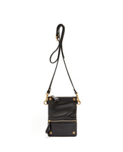 Load image into Gallery viewer, Fold Purse with shoulder strap / Black - (ki:ts)