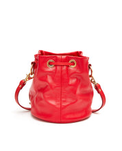 Load image into Gallery viewer, Drawstring Bag with 2 Way Shoulder Strap - S / Cherry Red- (ki:ts)