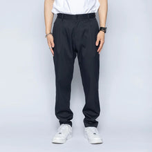 Load image into Gallery viewer, Tapered Cropped Trousers / Dark Navy - (ki:ts) x WWS