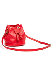 Load image into Gallery viewer, Drawstring Bag with 2 Way Shoulder Strap - S / Cherry Red- (ki:ts)