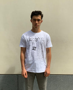 31 31 31 T-shirt / White - (ki:ts) x Black Score