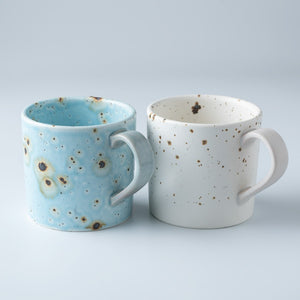 Splash Mug Cup / Light Blue & White - Minobunzangama