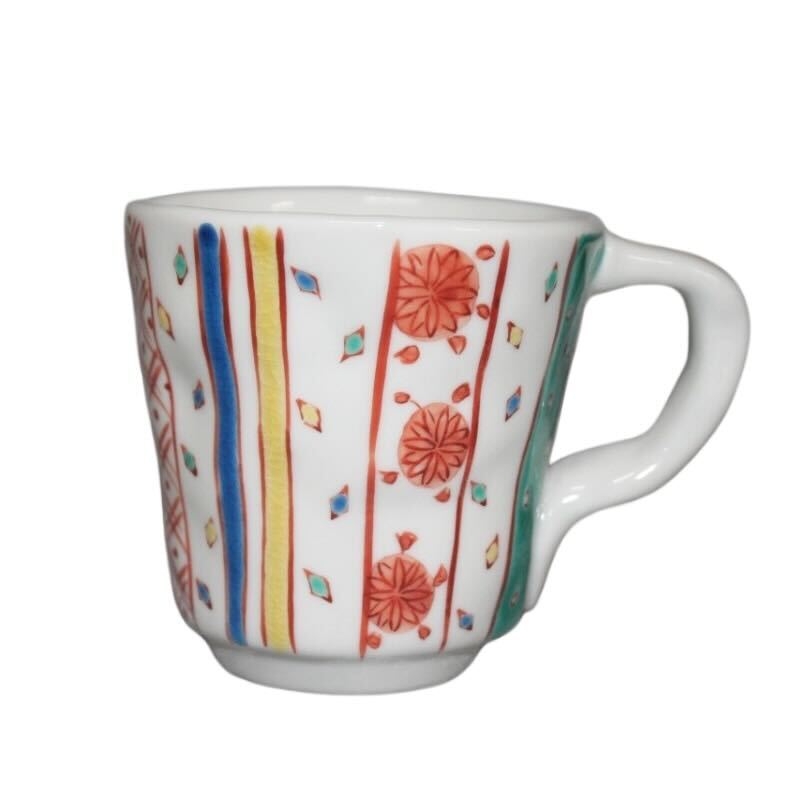 Hand-Drawing Komon Patterns Mug Cup - KUTANI BITOUEN