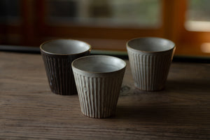 Teacup Powdered Line Pattern / Black - Kim Kyung Deok