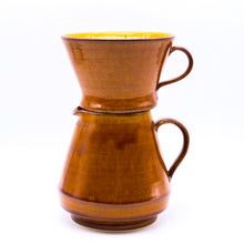 Load image into Gallery viewer, Mashiko Coffee Dripper Server Set /  Brown - sayado wadagama