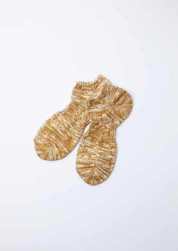 Low Gauge Slub Short Socks / Mustard - ROTOTO