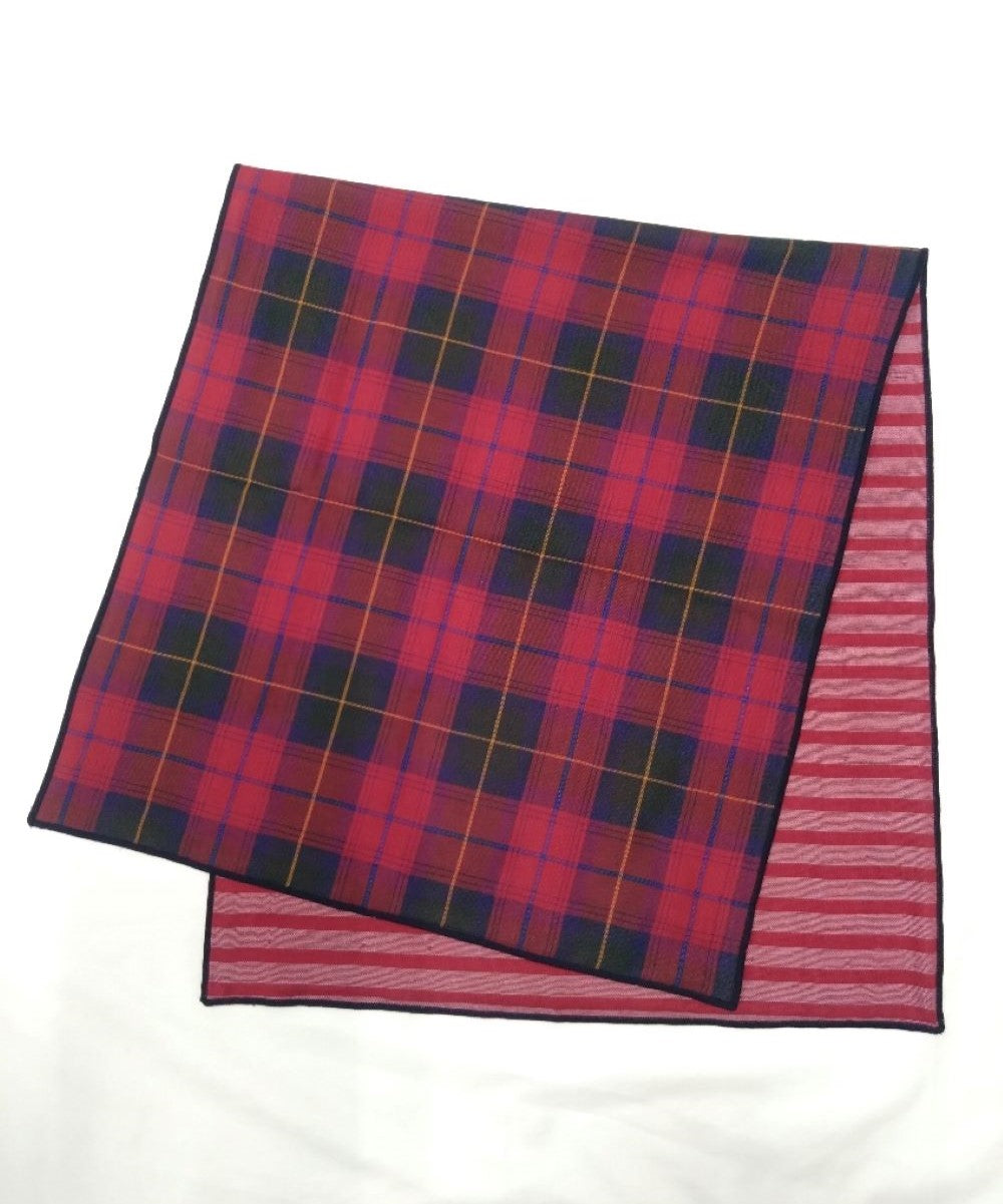 Face Towel / Red Tartan - FUJI GAUZE