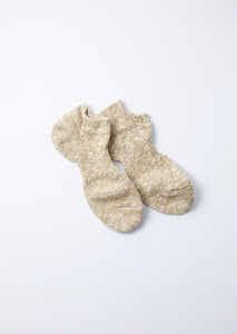 Low Gauge Slub Short Socks / Beige - ROTOTO