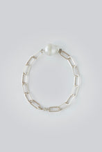 Load image into Gallery viewer, ALICIA - ONE OF A KIND PEARL CHAIN BRACELET/ Silver - Margaret SMITH